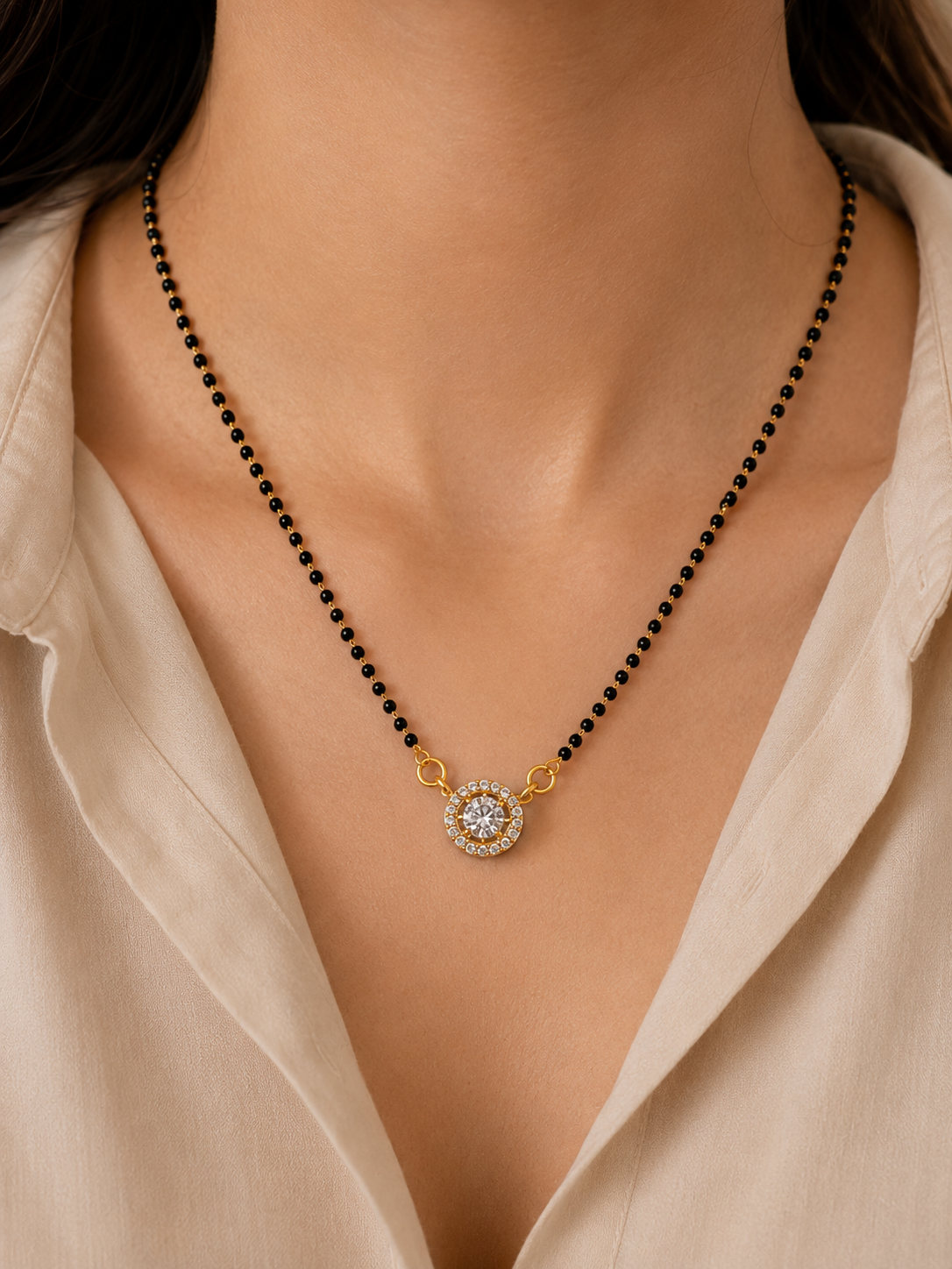Luna Halo Mangalsutra