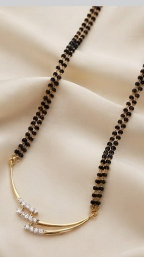 Aavrin Double Line Pearl Mangalsutra