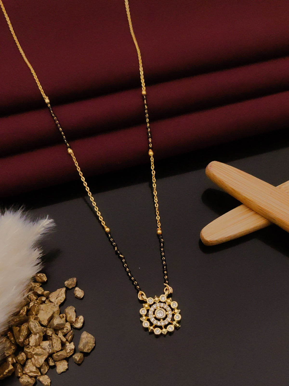 Aavrin Royal Lotus Halo Mangalsutra