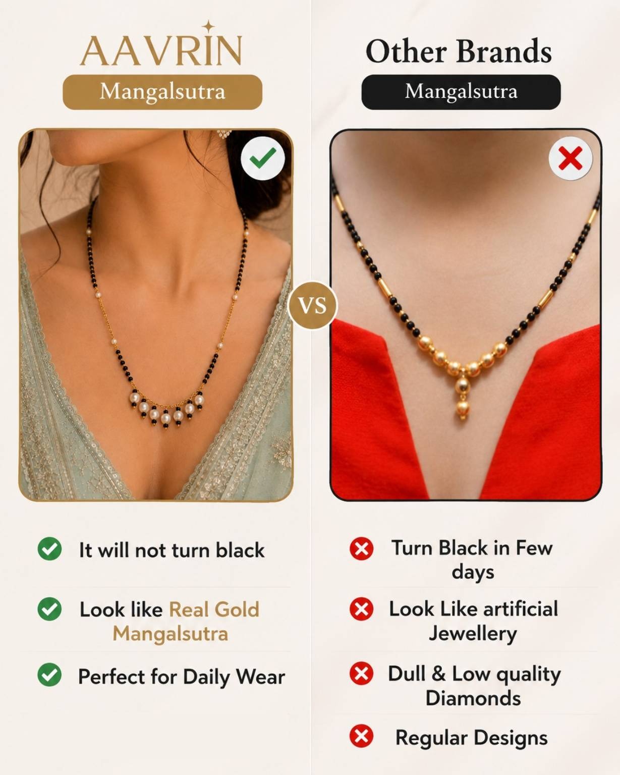 Evara Pearl Charm Mangalsutra